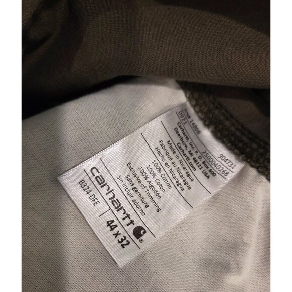 Carhartt Pants Utility Men 44x32 Brown Cotton Canvas Carpenter Work B324 DFE - Picture 8 of 11